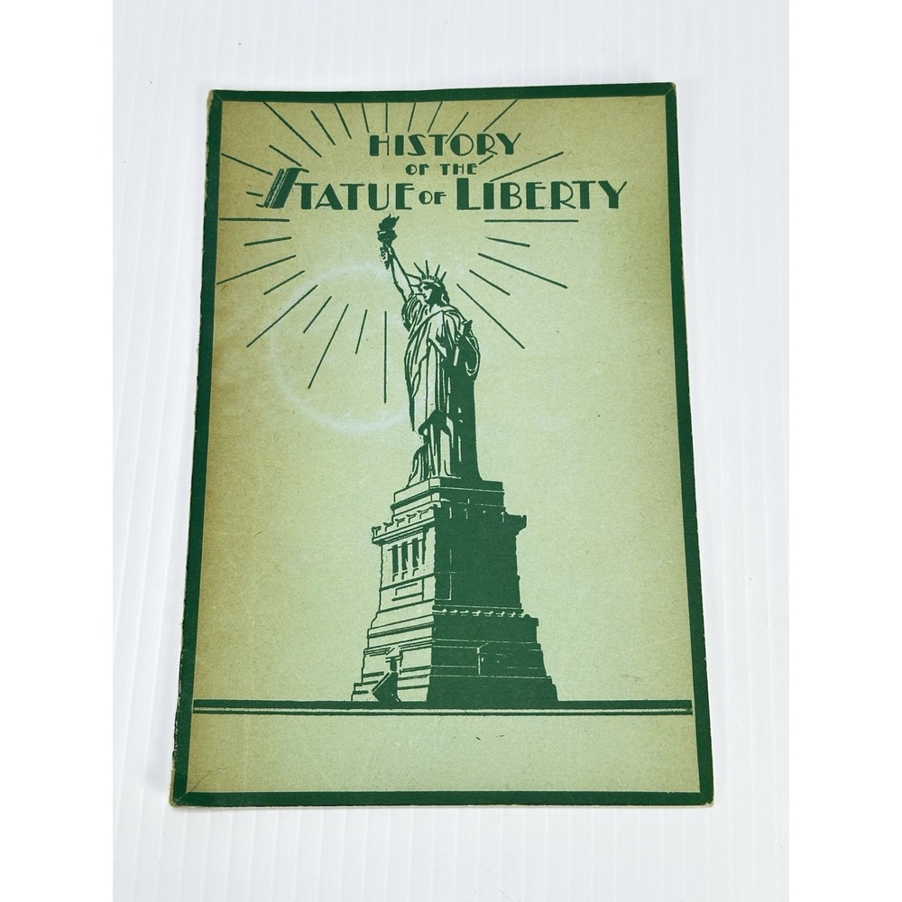 1938 History Of The Statue of Liberty Pamphlet Aaron Hill Bedloe Island New York